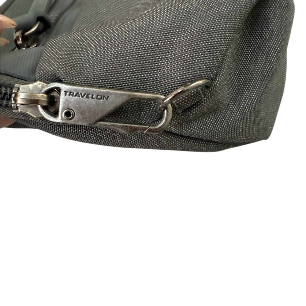 Like New! Travelon Security Travel Gray Crossbody Bag - Picture 4 of 7